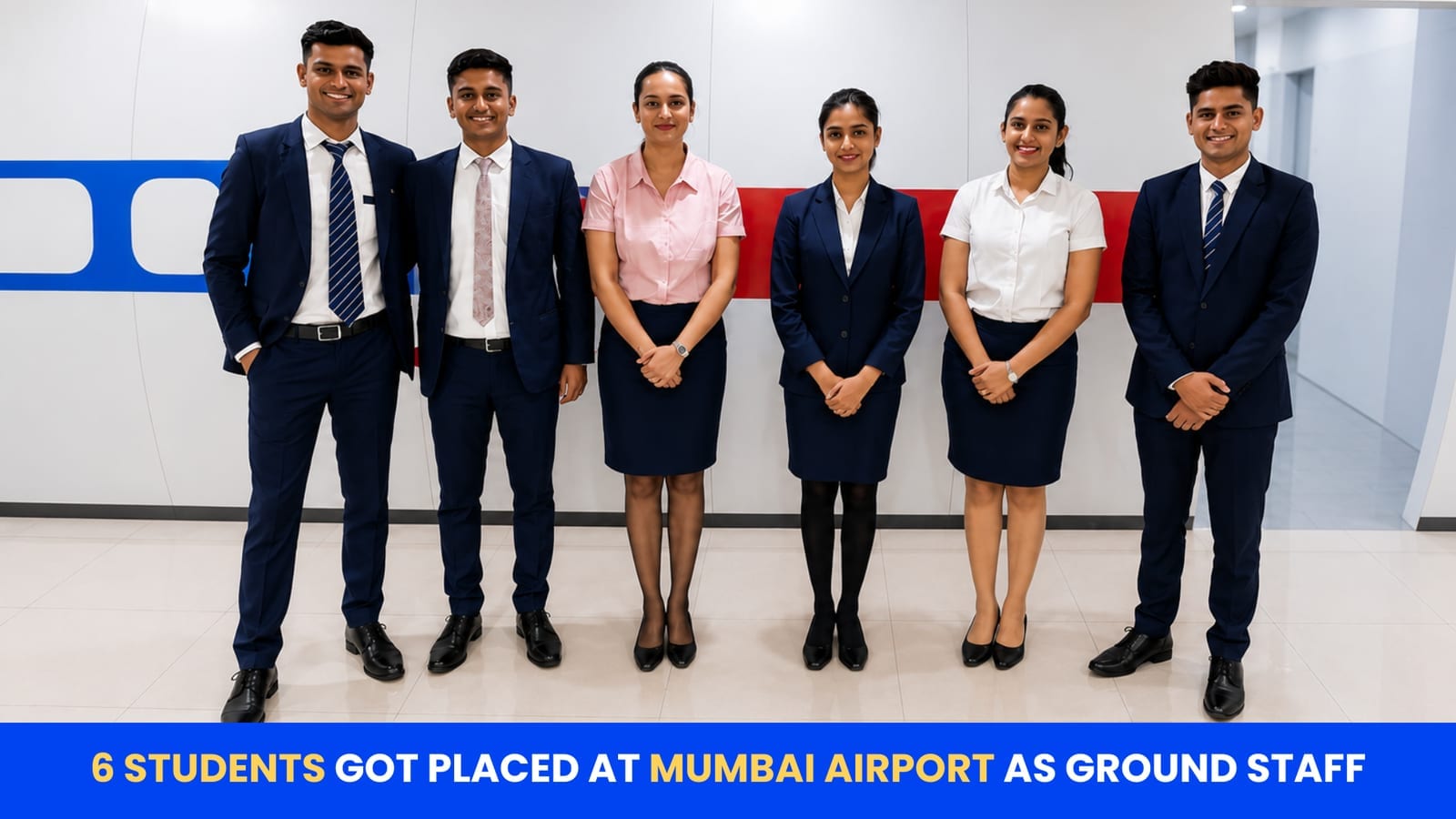 6 students got placed at Mumbai Airport as ground staff